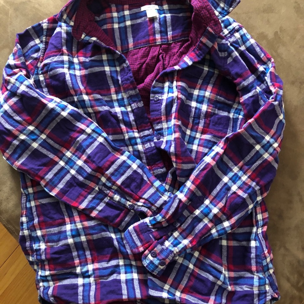 LL BEAN FLANNEL Lined Large